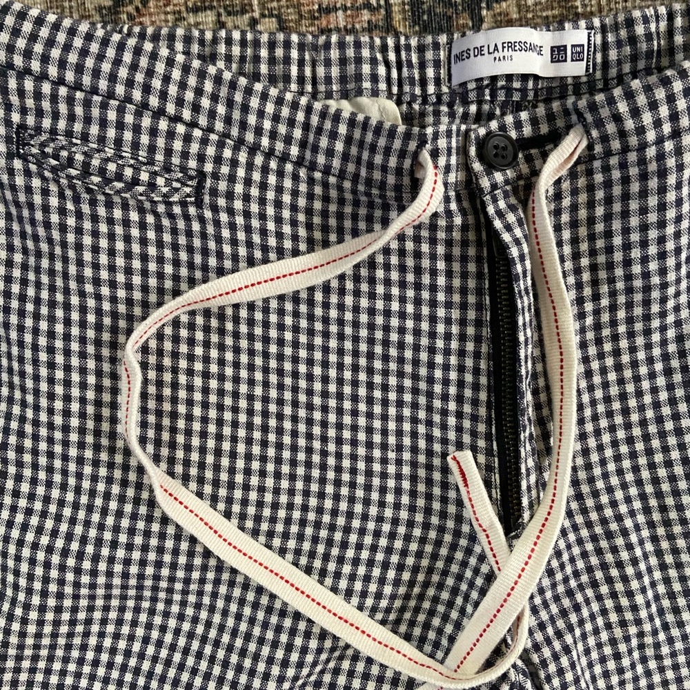 UNIQLO Cotton Linen Gingham Pants